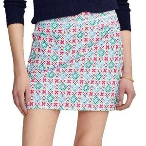 Ralph Lauren RLX Aim 17in Golf Skort Women’s Size S Multi Tile Print Pleated